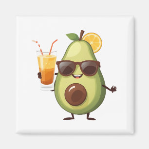 Imã Fruta de Bebidas Tropicais de Férias Animadas