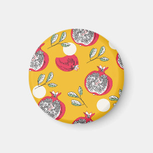 Imã Fruta De Garnet: Padrão De Vintagem Desenhado À Mã