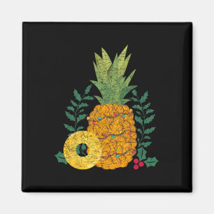 Imã Fruta de Verão Havaiano Abacaxi Natal Tropical