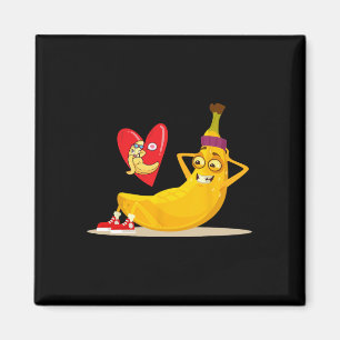 Imã Fruta Engraçada Banana Fazendo Sit-Up Crunch Para