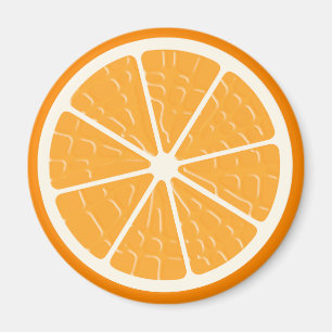Imã Fruta Estriada Laranja