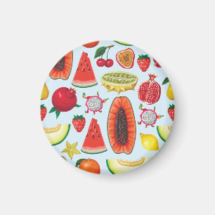 Imã Fruta Exótica: Trendy Impressão Invisível.