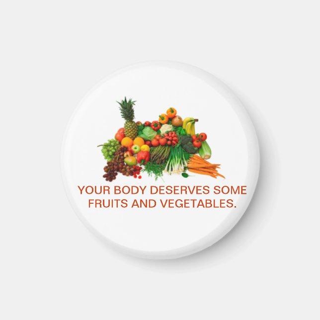 Imã Fruta & Vegetable Customized Magnet. Coma Saudável (Frente)