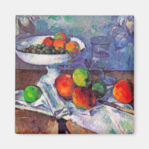 Imã Fruta, Vidro e Maçãs, Cezanne