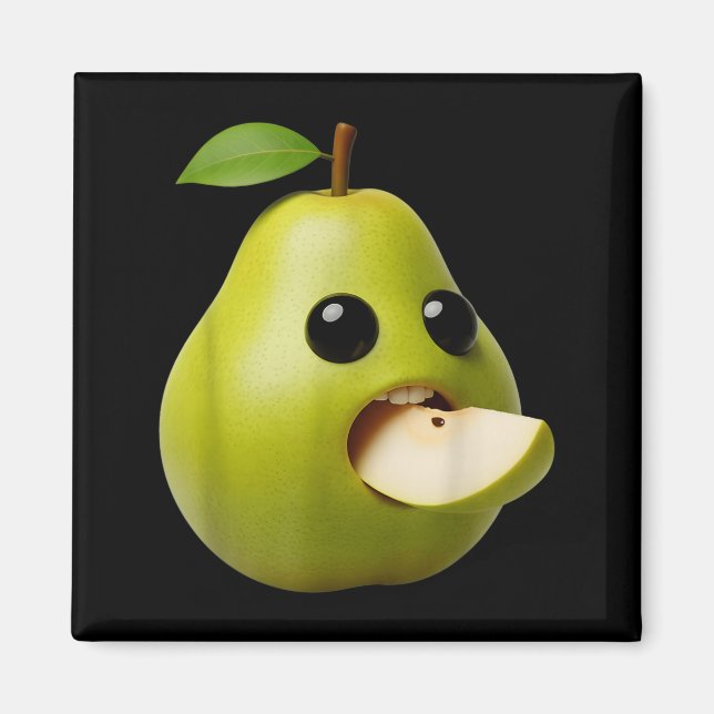 Imã Frutas de Nicho Pérola Engraçada Meme Surreal Rota (Frente)