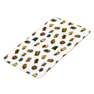 Ímã Frutas e Flores Vintage
