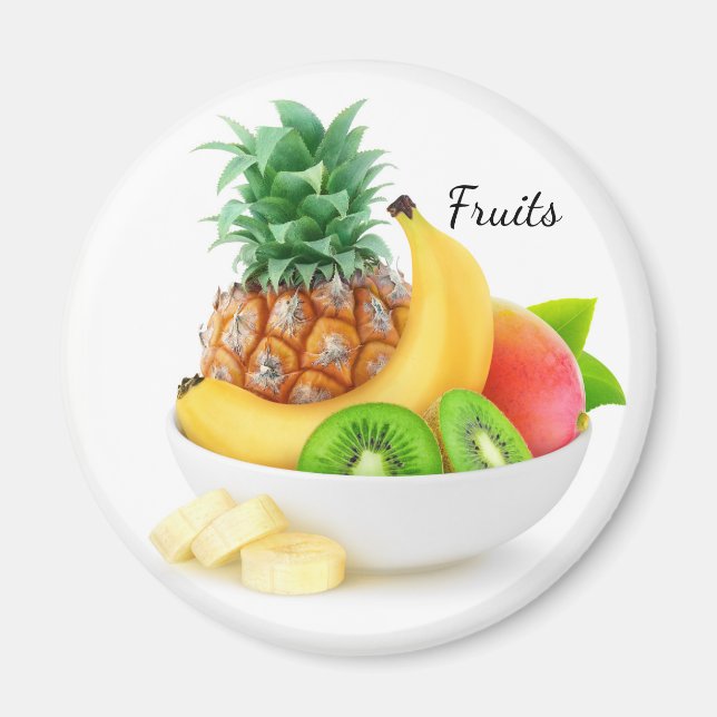 Imã Frutas tropicais em uma tigela (Frente)