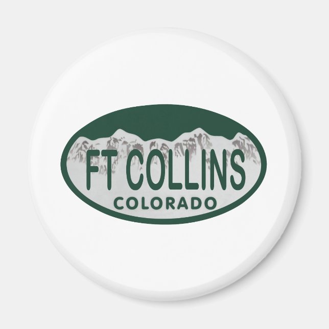 Imã Ft Collins license oval (Frente)