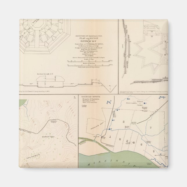 Imã Ft Donelson, Memphis, Nashville (Frente)