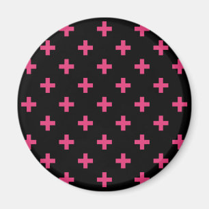 Imã Fuchsia polka cruza a preto
