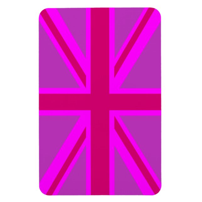 Ímã Fuchsia Union Jack (Vertical)