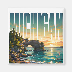 Imã Fuga Cênica Costeira dos Grandes Lagos de Michigan