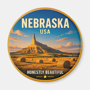 Imã Fuga Cênica pelas Planícies Douradas de Nebraska �