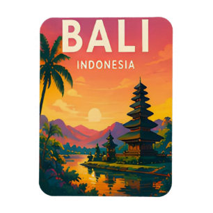 Ímã Fuga para a Ilha do Templo Tropical de Bali Indoné