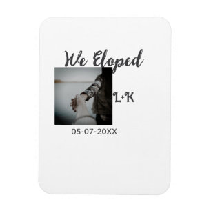 Ímã Fugimos recém-casados adicionar foto nome data let
