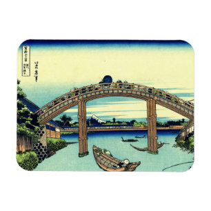 Ímã Fuji visto através da ponte de Mannen em Fukagawa