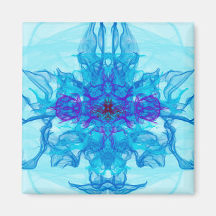 Imã FUMAÇA AZUL - Arte Fractal -