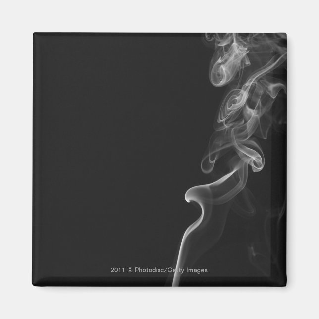 Imã Fumaça Branca Contra Fundo Preto (Frente)