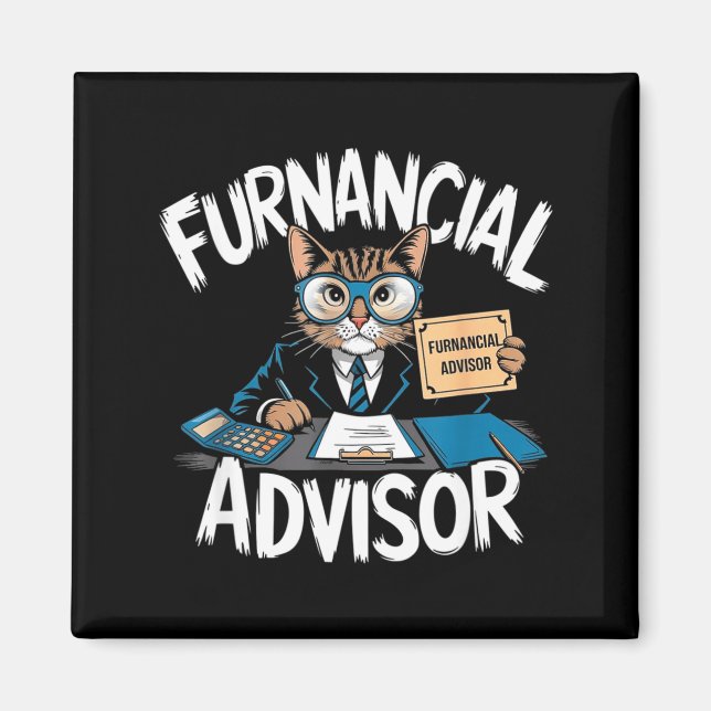 Imã Fun Financial Planner Gift Funny Retirement Adviso (Frente)