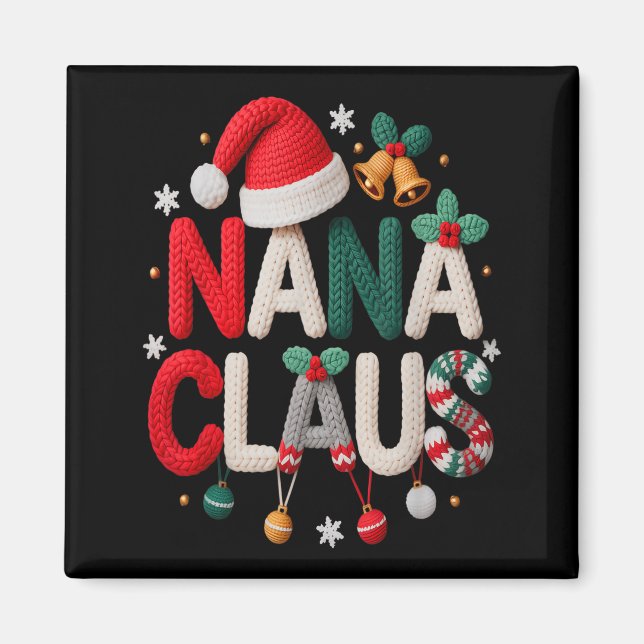 Imã Fun Nana Claus Santa Claus Grandma Family Matching (Frente)