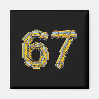Imã Fun School Bus 67 Teacher Appreciation 67 Meme Bus
