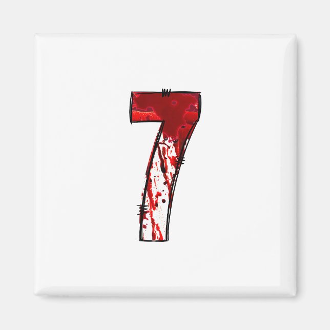 Imã Fun Six Seven 6 7 Meme Design Couples Halloween Ho (Frente)