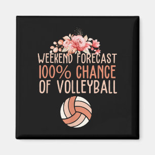 Imã Fun Volleyball Weekend Forecast Volleyball Boho Fl