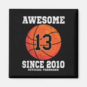 Imã Funcionário de 13 Birthday Basball Fan, 13 anos