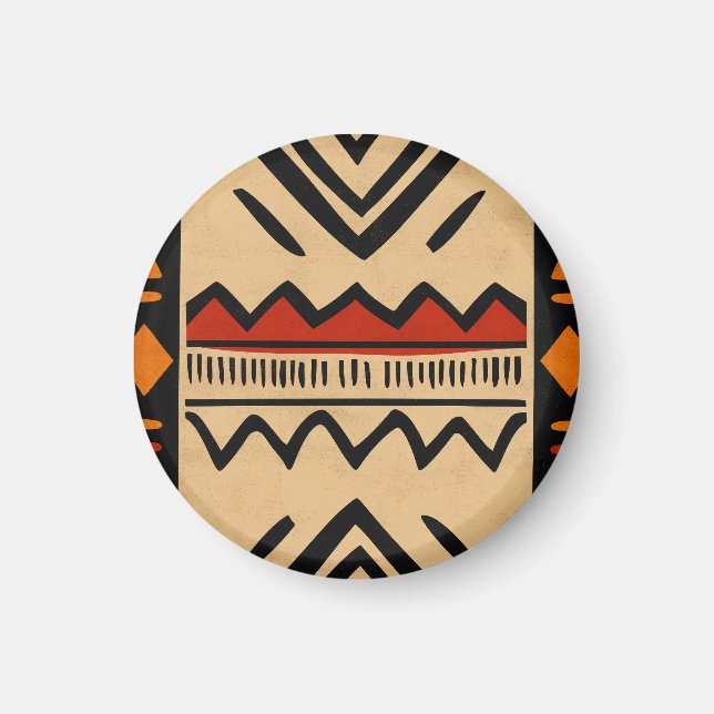 Imã Fundo africano em cores quentes (Frente)