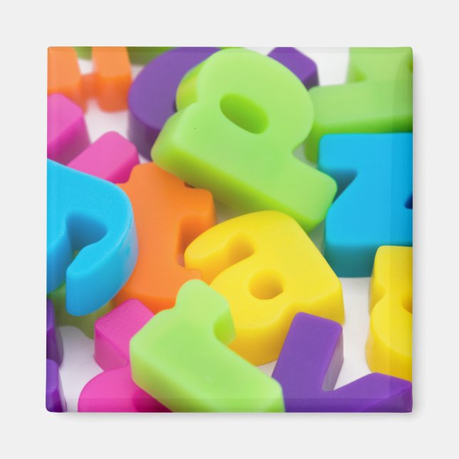 Imã fundo alfabético de letras (Frente)