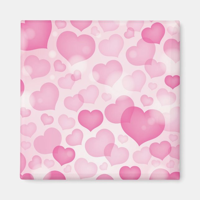 Imã Fundo com Corações (Frente)