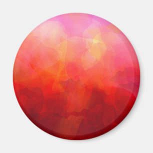 Imã Fundo de Aquarela Laranja Vermelho Intenso Amarelo
