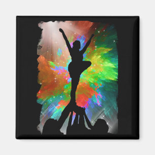 Imã Fundo de Colorburst com Cheerleraders