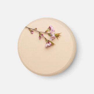 Imã Fundo de Flor de Cerejeira e Margarida