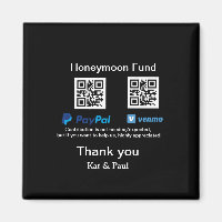 Fundo de lua de mel PayPal Venmo código QR obrigad