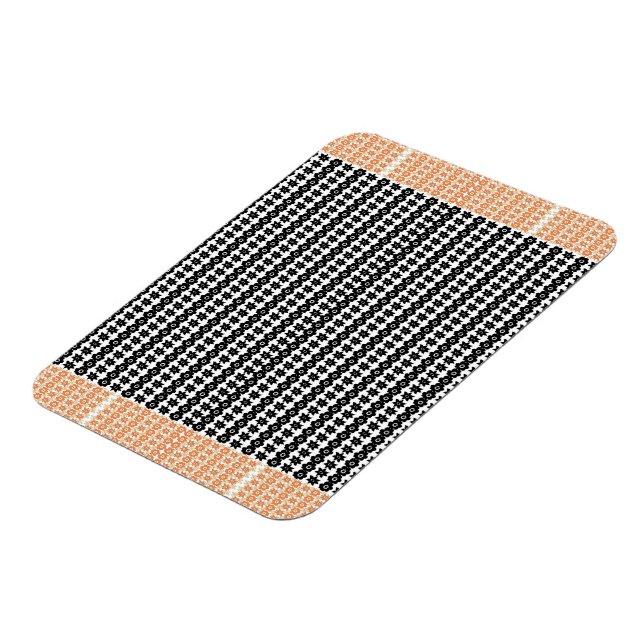 Ímã Fundo de pontos de Abstrato branco e preto impress (Left Side)