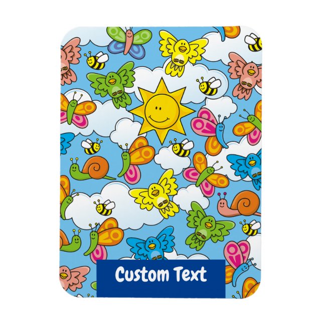 Ímã Fundo dos Animais Bebês (Vertical)