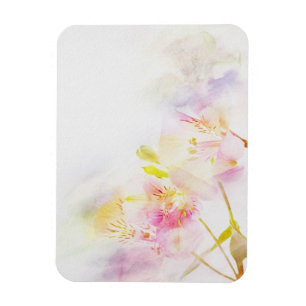 Ímã fundo floral com flores da aguarela