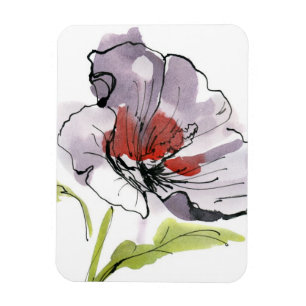 Ímã Fundo floral pintado abstrato 3