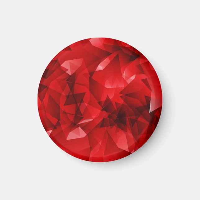 Imã Fundo Geométrico Abstrato Vermelho-51083 (Frente)