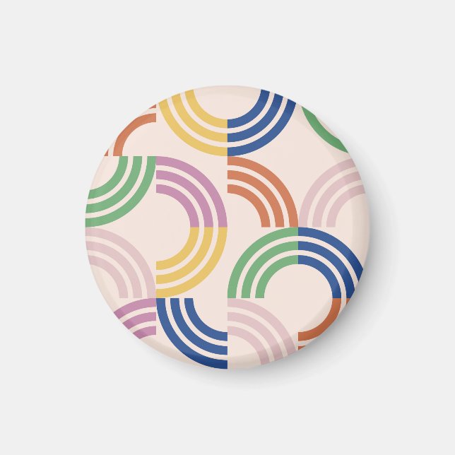 Imã Fundo Geométrico das Curvas Retrorizadas (Frente)