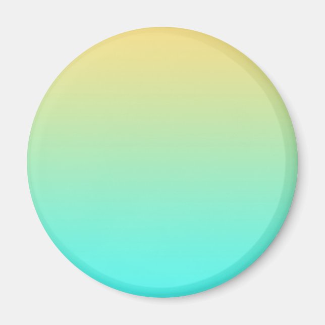 Imã Fundo Gradiente Pastel Turquesa Amarelo (Frente)