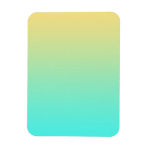 Ímã Fundo Gradiente Pastel Turquesa Amarelo