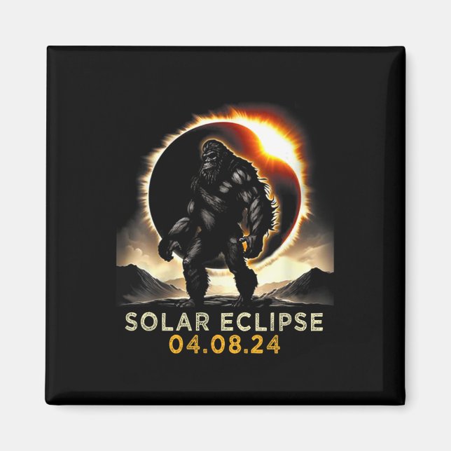 Imã Fundo Grande Total Eclipse Solar 4.08.2024 Roupa (Frente)