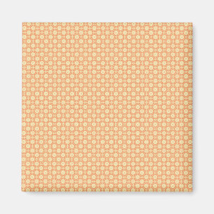 Imã Fundo Laranja e Branco com um padrão Na moda