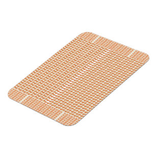 Ímã Fundo Laranja e Branco com um padrão Na moda