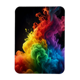 Ímã Fundo negro de nuvens negras de fumo de tinta e ar