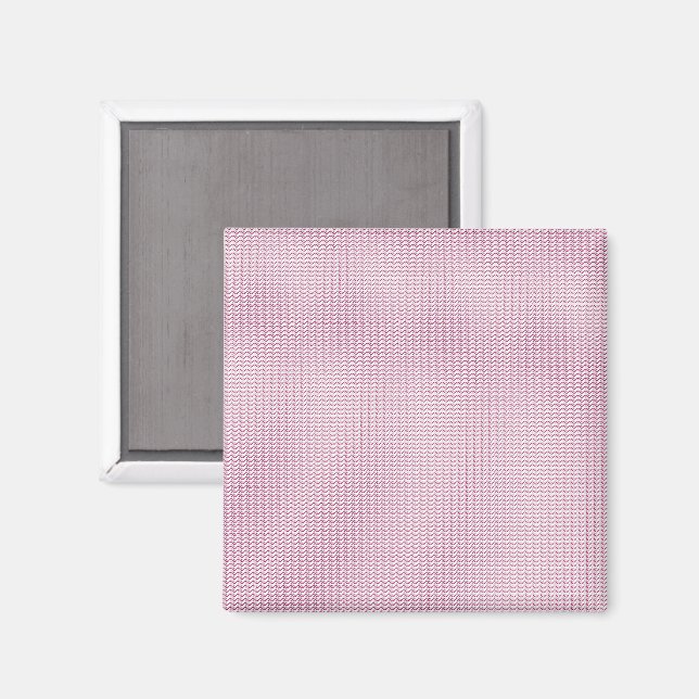 Imã fundo rosa e branco com linhas onduladas (Front/Back)