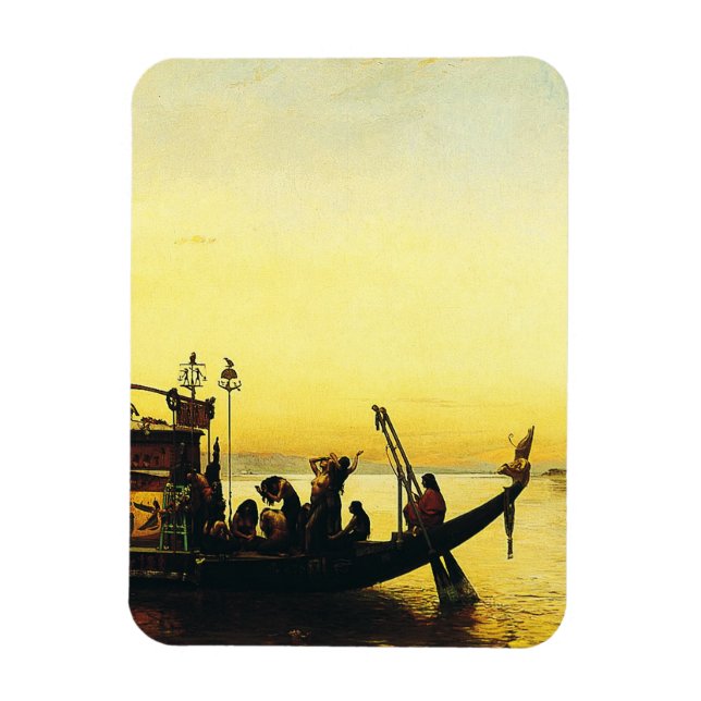 Ímã Funeral de uma múmia no Nilo por Frederick Arthur (Vertical)