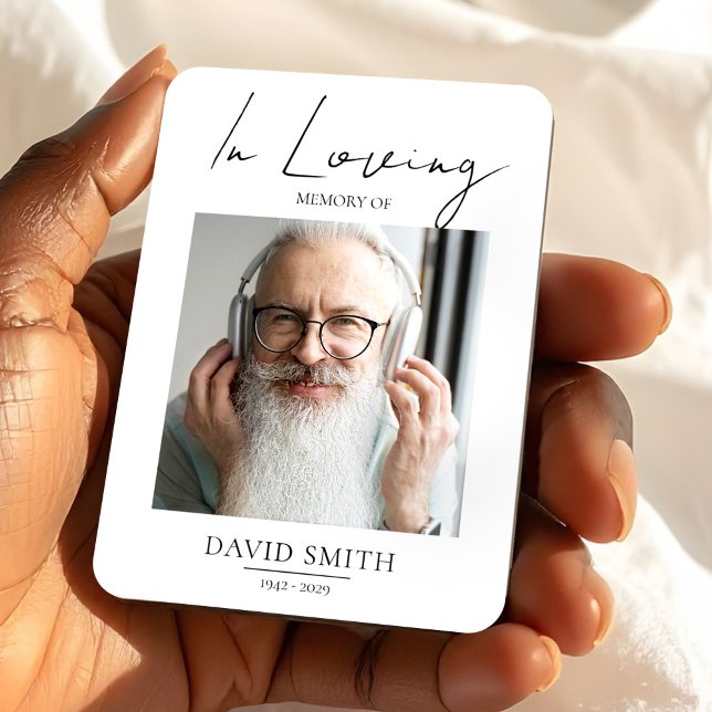 Ímã Funeral Memory Photo for Grandpa Sympathy Keepsake (Funeral Memory Photo for Grandpa Sympathy Keepsake Magnet, Dad Memorial Gift)